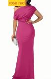 Sleeveless off shoulder tight long dress