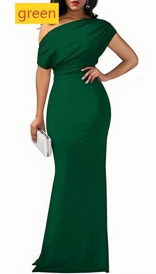 Sleeveless off shoulder tight long dress