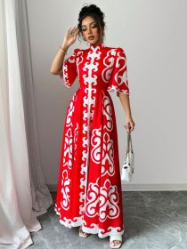 Floral maxi dress with loose fit