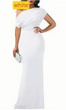 Sleeveless off shoulder tight long dress