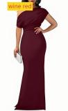 Sleeveless off shoulder tight long dress