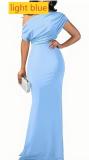 Sleeveless off shoulder tight long dress
