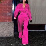 Woven long sleeved shirt and pants set