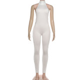 Backless Over-the-Shoulder Strappy Hip-Up Bodysuit