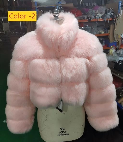 Short faux fur coat