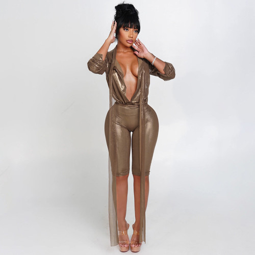 Tie up top, cropped pants, tight pants, two-piece set