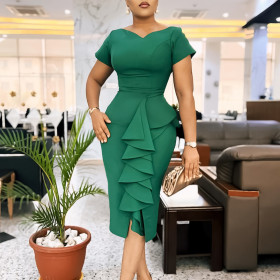 Ruffle edge dress