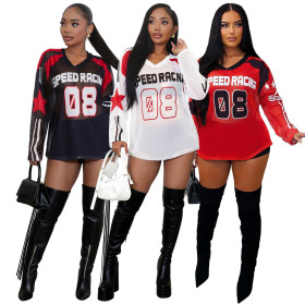 Mesh loose long sports top