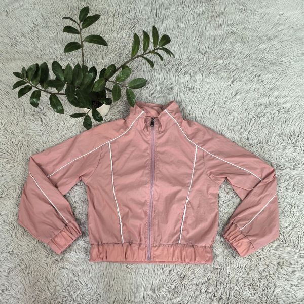 Letter striped loose sports jacket