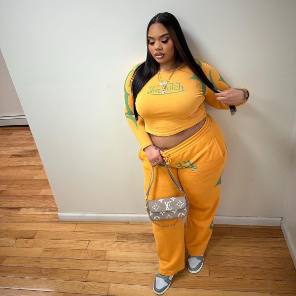 Sporty Print Color Block Set