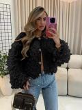 Knitted Tassel Buttoned Wool Blazer