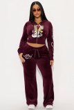 Hooded Velvet Set Two Piece Set