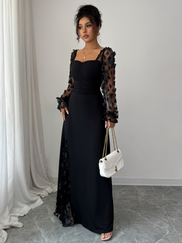 Long sleeved long skirt dress