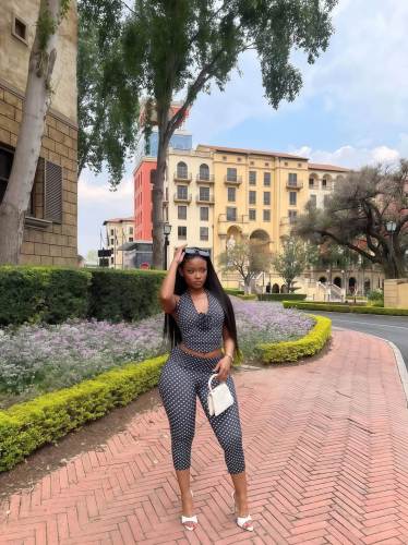 Sleeveless V-neck halter top, backless top, tight pants two-piece set