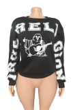 Cartoon round neck long sleeved sweatshirt sweatshirt