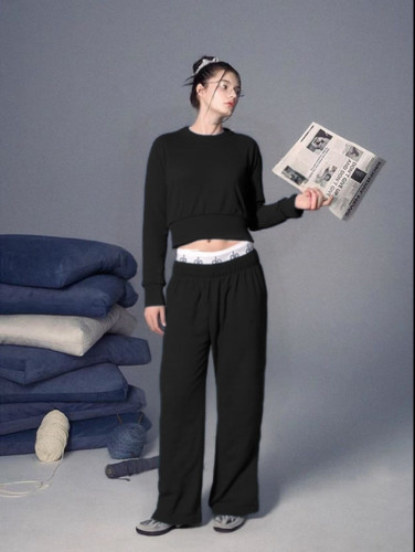 Casual wide-leg sweatpants