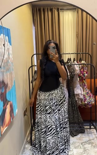 Sleeveless diagonal collar printed pleated long dress