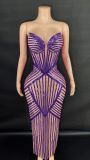 Crystal half-transparent dress