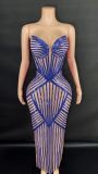 Crystal half-transparent dress