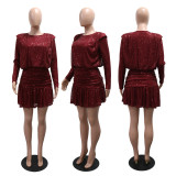 Strap sequin dress