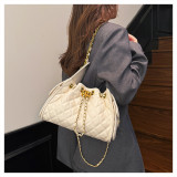 Drawstring bucket bag armpit shoulder tote bag