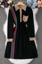 Striped woolen dress