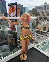 Stretchy and breathable leopard print suit