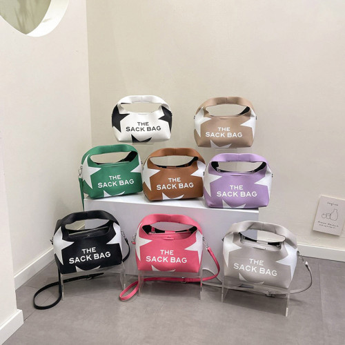 Printed letter handbag, messenger bag, shoulder bag