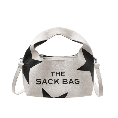 Printed letter handbag, messenger bag, shoulder bag