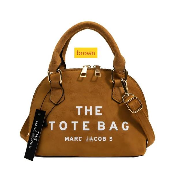 Large-capacity messenger bag with shell pattern and initials