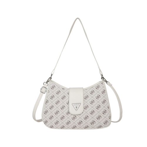 Printed letter monogram messenger bag