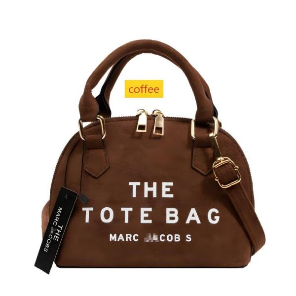 Large-capacity messenger bag with shell pattern and initials