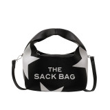 Printed letter handbag, messenger bag, shoulder bag