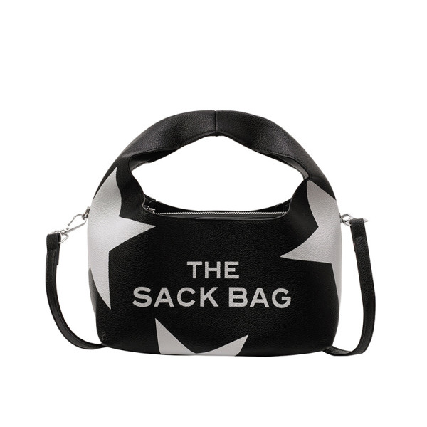 Printed letter handbag, messenger bag, shoulder bag