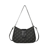 Printed letter monogram messenger bag
