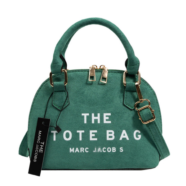 Large-capacity messenger bag with shell pattern and initials