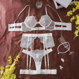 Heavy craft embroidery eyelash lace body-shaping underwear split suit