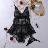 Eyelash lace-up, see-through, body-shaping, camisole dress with straps