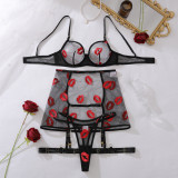 Netting transparent embroidery thin underwear split suit