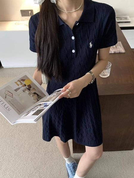 Fried Dough Twists pattern short sleeve knitting dress