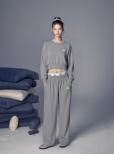 Cotton wide-leg jogging pants 2 pcs set NB965910907021
