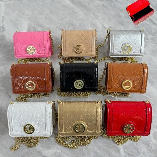 Single shoulder crossbody chain small square bag and coin purse