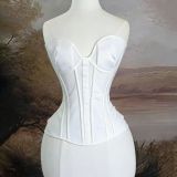 Mesh thin style perspective fun fish bone shapewear strapless