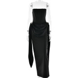 Strapless backless strapless dress