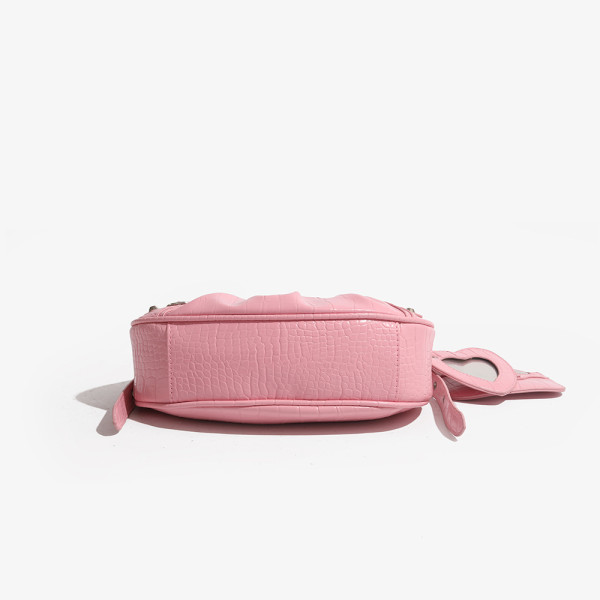 Fashionable Trendy Motorcycle Bag Underarm Bag Riveted Tassel High Grade Wrinkled Bag Single Shoulder Cross Shoulder Women's Bag