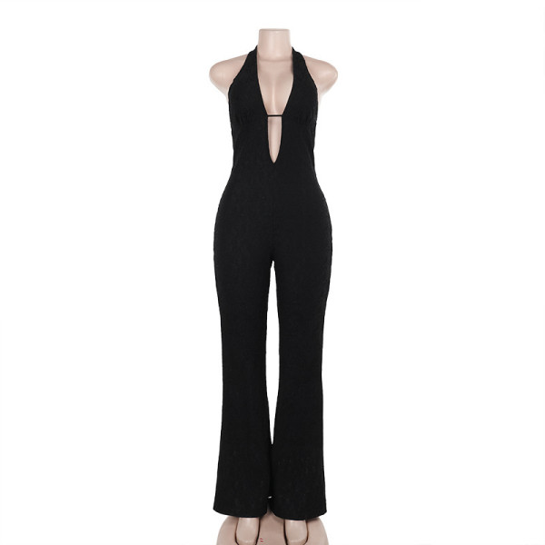 Lace V-neck jumpsuit