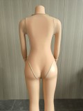 Sexy High-Elastic Bodysuit Shiny Transparent Sexy Socks Underwear