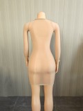 Sexy ultra-elastic glossy body tights with a sexy see-through skirt for nightclubs