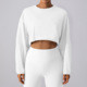 Round neck sweatshirt T-shirt short base loose long sleeved top