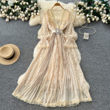 Lace Dress Slimming Party Dress WEX980875211340